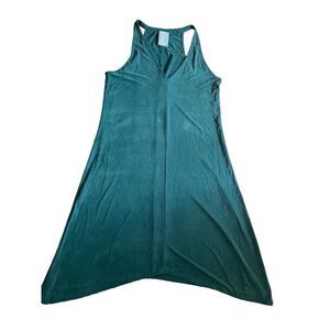Anthropologie Dolan Left Coast Teal asymmetrical midi tank dress sz M
